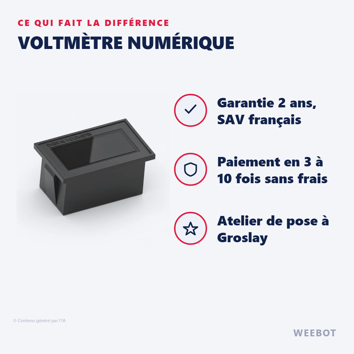 Voltmètre Numérique : les points forts
